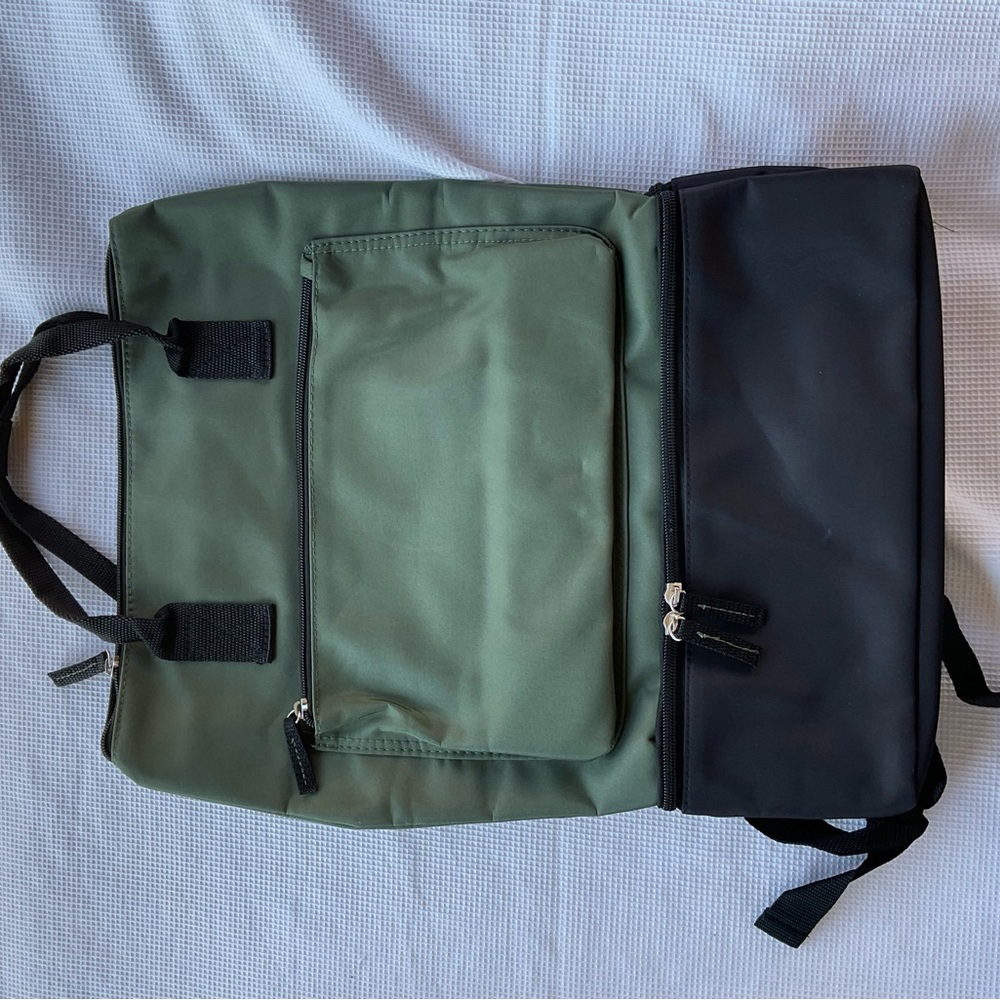 New green backpack